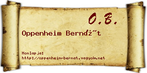 Oppenheim Bernát névjegykártya